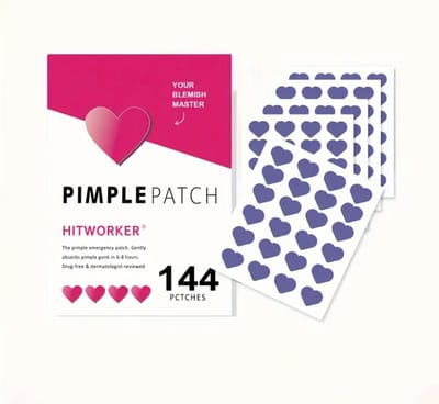 Acne Patches voor Dag en Nacht - Puisten Verwijderaar - Huidreiniger - 144 Stuks - Pukkel Pleister hartvormig- Pimple Patch die Onzuiverheden Absorbeert - Acneverzorging