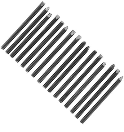 Dailygoods- Beitelset Houtbewerking - 20 Stuks - Hoogwaardige Metaal - Robuust en Duurzaam - Ideaal voor DIY Sieraden - Schacht Diameter 4/6 mm - Juweliersgereedschap