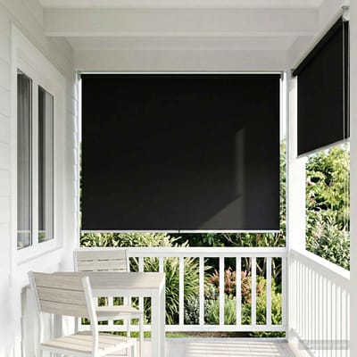 vidaXL - Buitenrolgordijn - UV-bescherming - Zwart - 100 - x - 230 - cm - (B - x - H)