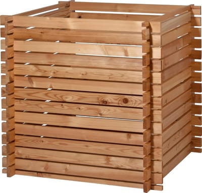 Compostbak Hout - Tuinbak Opslag - Compost Maken - Insteeksysteem Montage - 420 Liter - Naturel
