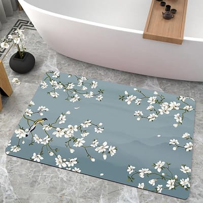 Eenvoudige Badkamer Badmat Zachte Diatomeeënaarde Sterk Absorberende Mat Antislip Entree Mat Badkamer Deurmat 40 * 60CM