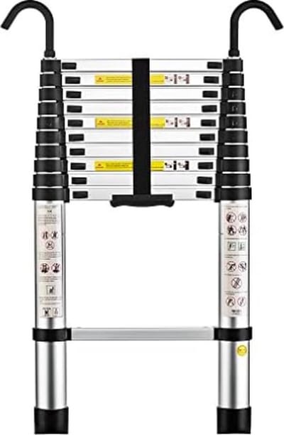 N.lux - Telescopische ladder / 3.2 Meter / Uitschuifbaar / Afneembare haken