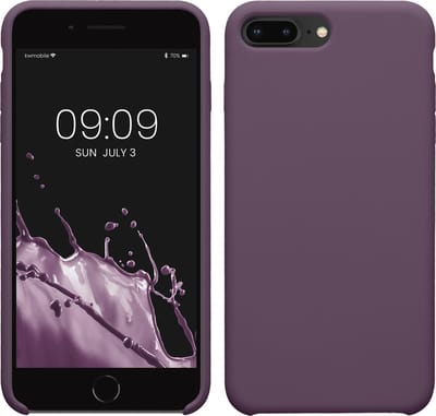 kwmobile telefoonhoesje geschikt voor Apple iPhone 7 Plus / iPhone 8 Plus - Hoesje met siliconen coating - Smartphone case in Bleke iris