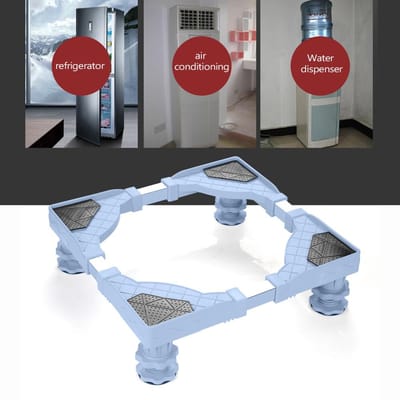 Accessoires pour réfrigérateur Base pour réfrigérateur et machine à laver Support pour machine à laver Acier inoxydable réglable Lavage gray