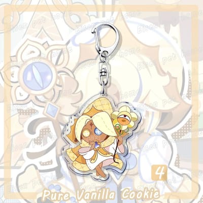 Schattige Cartoon Game Koekje Schaduw Melk Chibis Sleutelhangers voor Accessoires Tas Melk Pure Vanille Sleutelhangers Sieraden Fans Vrienden Cadeaus white