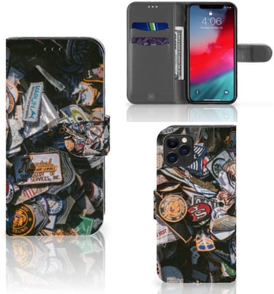 Boekhoesje voor Apple iPhone 11 Pro Telefoonhoesje met foto Badges