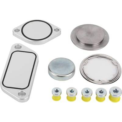 EGR Afsluitset 5 stuks Aluminiumlegering Pakkingen 5 stuks Rubberen Pluggen voor ISX 15 CM2250 CM2350 Motor gray