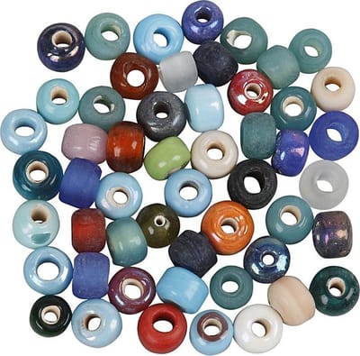 Glaskralen Mix 9mm - DIY Kralen - Diverse Kleuren - Ronde Kralen - Gatgrootte 2,5-3mm - 500 gram
