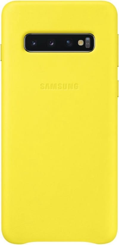 Samsung Lederen Cover - voor Samsung Galaxy S10 - geel
