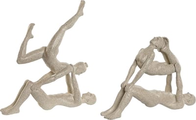 Cosy Creations Set beelden sculptuur koppel 29x8x30cm