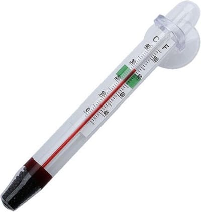 WiseGoods Aquarium Thermometer - Analoge Watertemperatuurmeter met Zuignap - Thermometer Glas 0-40 Graden Celsius