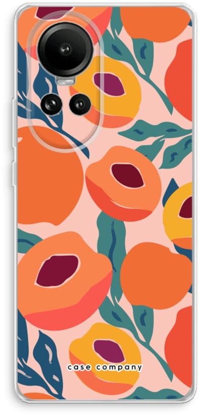 Case Company® - Hoesje geschikt voor Oppo Reno 10 hoesje - Perzik - Soft Cover Telefoonhoesje - Bescherming aan alle Kanten en Schermrand