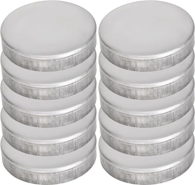 Ronde Paalkappen - Hekpaal Afdekking - Paalbescherming Buiten - Gegalvaniseerd IJzer - 168 mm Diameter - Zilver
