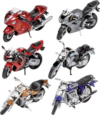 Goki Motorcycles, die-cast, 1:18, L= 11-12cm