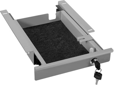 Bureau Onderbouwlade grijs afsluitbaar Breedte: 220 mm