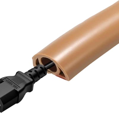 Vloerkabelafdekking - Kabelkanaal snoer - Netjes Kabelbeheer - Vlamvertragend PVC - Tot 10m - Lichte Koffie