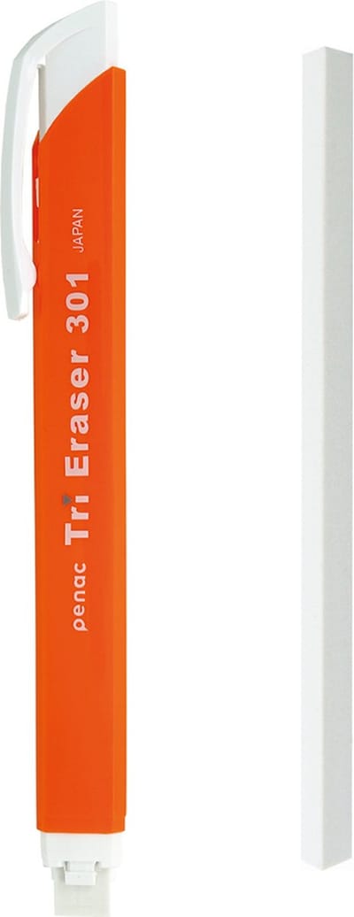 Penac Japan - Gumvulpotlood - Gum Pen - Oranje + navulling - 8.25mm x 122mm gumpotlood