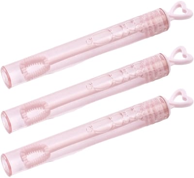 Partydeco Bellenblaas voor Bruiloft/huwelijk party - 144x stuks - uitdeel flesjes - roze met hartje - feestartikelen