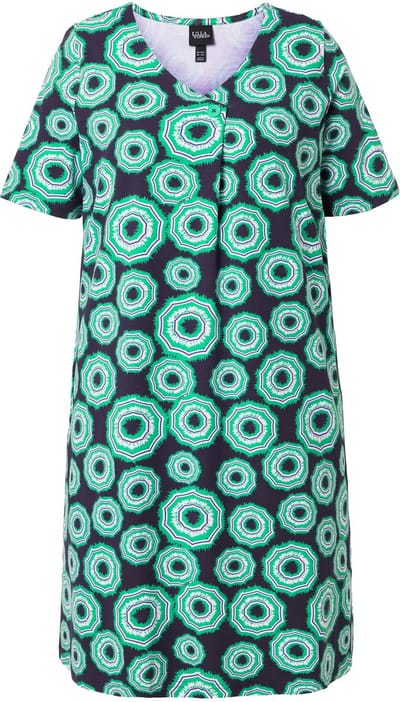 Ulla Popken - Dames - Jersey jurk - Grasgroen - Maat 46+