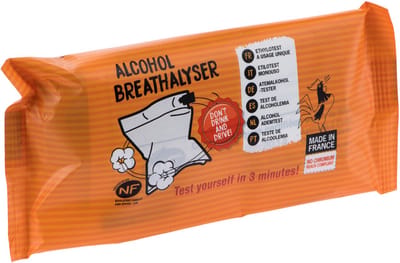 Alcoholtester eenmalig | Contralco | NF Keurmerk | nieuwe Eurolock verpakking | Geschikt voor Frankrijk | 1 test