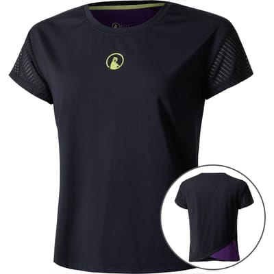 Quiet Please Perspectives Cross T-shirt Dames-Donkerblauw