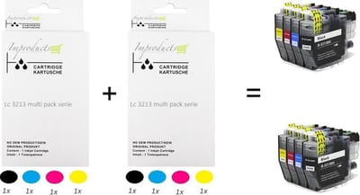 Improducts® Inktcartridges - Alternatief Brother LC3213/ LC-3213 / 3213 8 stuks