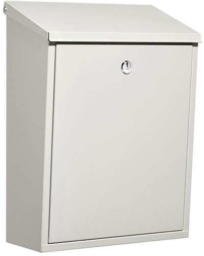 HÜSQ Postmaster Brievenbus - Wandbrievenbus - Extra Stevig Metaal - Ruim Design - Inclusief Bevestigingsmateriaal - Licht Grijs