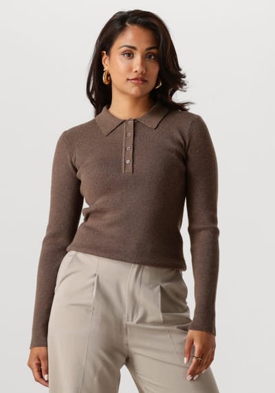 Notre-V Nv-genny Truien & vesten Dames - Sweater - Hoodie - Vest- Taupe - Maat XXL