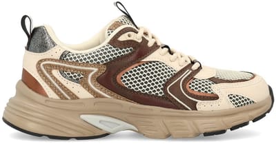 Sacha - Dames - Bruine sneakers met multicolor details - Maat 36