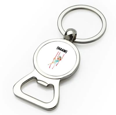 Akyol - acrobatiek met eigen naam flesopener - Sport - turnster - acro - 9 bij 3 cm