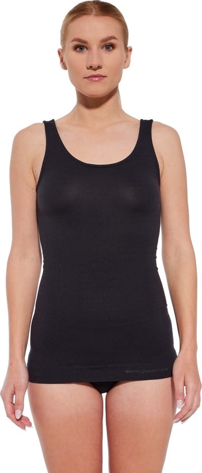 Brubeck Comfort Merino Hemd - Naadloos, Merino Wol Blend Onderhemd - Zwart L