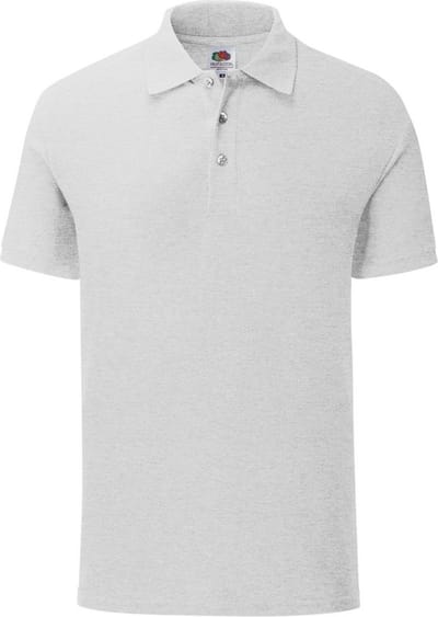Fruit Of The Loom Heren Tailored Poly / Cotton Piqu poloshirt (Heather Grijs)