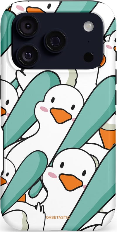 Casetastic hoesje geschikt voor Apple iPhone 17 Pro - MagSafe - Dubbellaagse bescherming - Ganssterk - Fashion Case - Wit Mintgroen Grijs Turquoise
