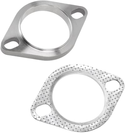 Dailygoods- Uitlaatflens Universeel - 2 Stuks - Roestvrij Staal - Afdichtset - Hoge Temperatuurbestendigheid - Verbeterd Rijcomfort - Uitlaatverbinding