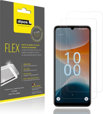 dipos – 2x Beschermfolie geschikt voor Cricket Icon Pro 2026 | 3D Full Cover Screenprotector | 100% Passend