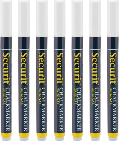 Set van 7 Krijtmarkers met Ronde Punt - Kleurvast en Veegbestendig voor Diverse Oppervlakken