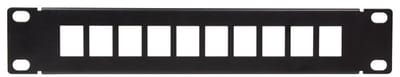 10'' Patch Panel voor 10 Keystone modules / zwart