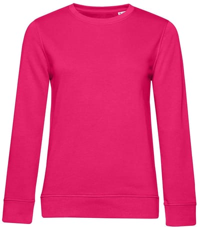 B&C Dames/dames Organic Sweatshirt (Heldere Magenta)