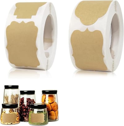 Ronde Kraft Papieren Labels - 500 Stuks - Decoratieve Stickers voor Jars, Cadeauverpakkingen en DIY Projecten