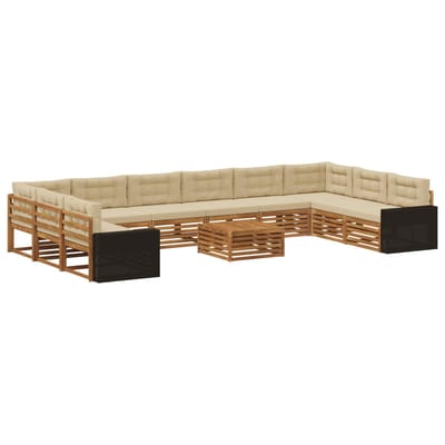 vidaXL - Sofa-Sets - 11 - st - Massief - Acacia - Hout