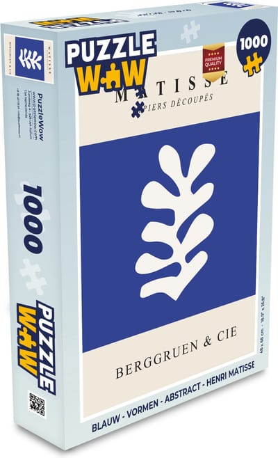 Puzzel Blauw - Vormen - Abstract - Henri Matisse - Legpuzzel - Puzzel 1000 stukjes volwassenen