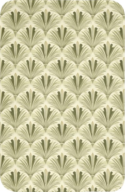 WC mat 40x60 cm - Antislip - Klassiek - Waaier - Groen - Toiletmat - Vloermat - Douchemat - Toilet tapijt - Toiletmatten