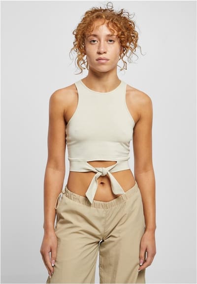 Urban Classics - Cropped Knot Crop top - 3XL - Beige