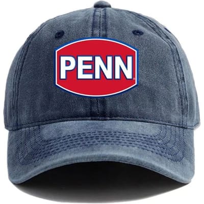 Penn Reels Baseballpetten Verweerde Petten Pet Mannen Vrouwen Retro Buiten Zomer Verstelbaar Visserij Liefhebber Pet Buiten Zonbescherming Adjustable blue