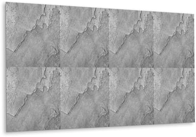 Tulup PVC Wandpaneel - Steentextuur Vinyl Wandpaneel - 100 cm x 50 cm - Grijs Wandbekleding Vinyl - 1 stuk - PVC Muurpaneel - Industrieel Muurpaneel - Wandpaneel PVC - Plaktegels Keuken en Badkamer