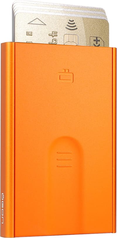 Ogon Designs Slider Pasjeshouder - 6 pasjes - Aluminium Creditcardhouder - RFID Anti-Skim - Oranje