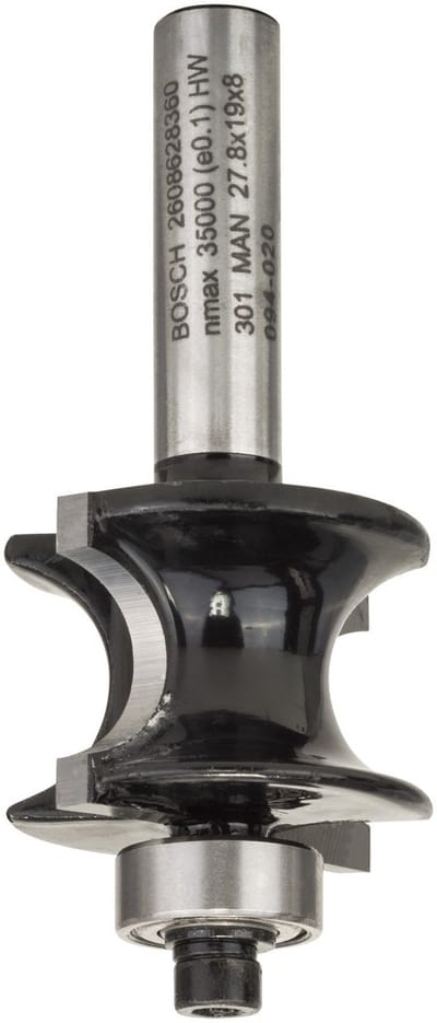 Bosch - Halfholprofielfrezen 8 mm, R1 6 mm, L 19 mm, G 63 mm