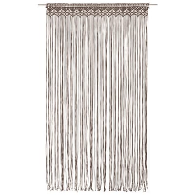 vidaXL - Gordijn - macramé - 140x240 - cm - katoen - taupe