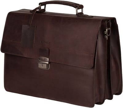BURKELY Vintage Dean Briefcase Aktetas - 15 inch Laptoptas - Bruin
