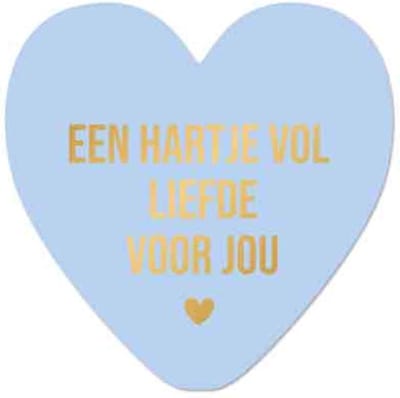 wenskaart - een hartje vol liefde voor jou - kaart met standaard - juf - meester - valentijn - liefde - hart van goud - artige